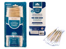 72 Bulk 350 Piece Wooden Cotton Swabs
