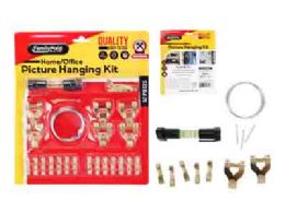 144 Bulk Picture Hook Kit 52-Piece With Bliste