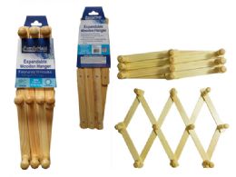 96 Bulk 10 Hooks Wooden Hanger