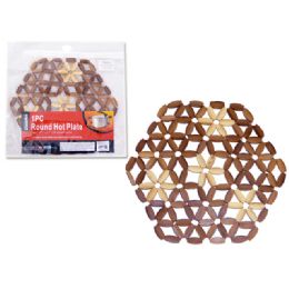 96 Bulk Round Bamboo Hot Plate