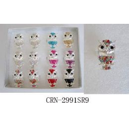 96 Bulk Fashion Owl Ring