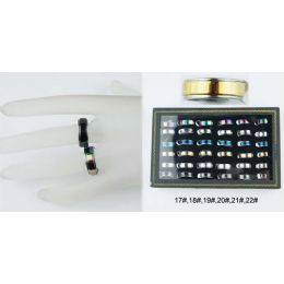 72 Bulk Assorted Color Stainless Steel Spinner Rings