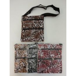 24 Bulk Large Cross Body Hand Bag leopard Print