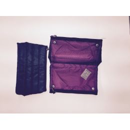 96 Bulk Quilted Ladies Cosmetic Bag With Zippered Compartments