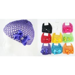 96 Bulk Kids' Crochet Hat In Assorted Colors