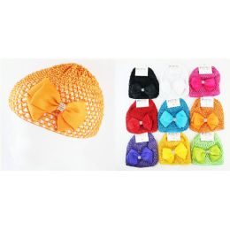 96 Bulk Kids' Crochet Hat Bow Ties In Assorted Colors