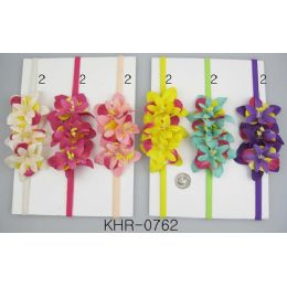 96 Bulk Multicolor Flower Head Wraps