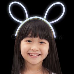 96 Bulk Glow Headband - White