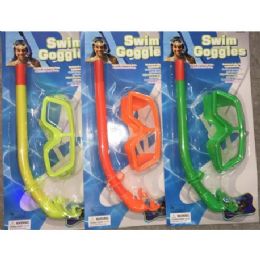 24 Bulk 2 Pc Snorkel Set For Kids (assorted Colors)