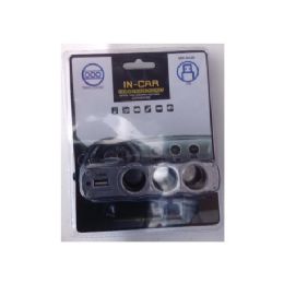 24 Bulk 3-IN-1 Car Socket Adapter