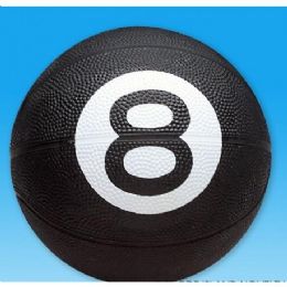 36 Bulk 8-Ball Design Full Sized Rubber Basketball