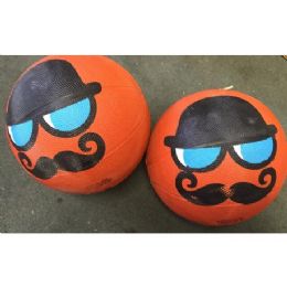 25 Bulk Mustache Novelty Basketballs