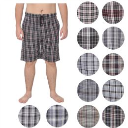 36 Bulk Men's Short Pajama Pants 100% Cotton