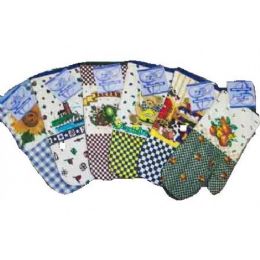 144 Bulk 13" Printed Oven Mitt - Assts Prints
