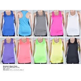 72 Bulk Womens Fashion Sports Tank Assorted Colors And Sizes