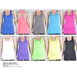 72 Bulk Womens Fashion Sports Tank Assorted Colors And Sizes