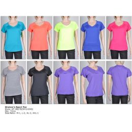 72 Bulk Womens Fashion Sports Top Assorted Colors And Sizes