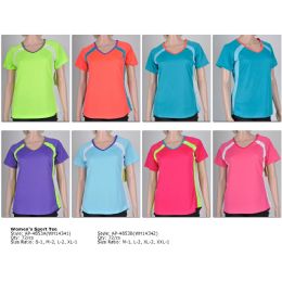 72 Bulk Women's Fashion Sports Tops In Assorted Colors