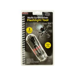 12 Bulk 8-IN-1 MultI-Screwdriver Flashlight Tool