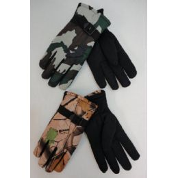 24 Bulk Men's Camo Ski Gloves