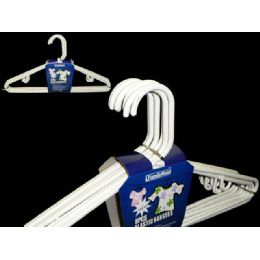 48 Bulk 8-Piece White Adult Hangers