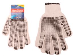 144 Bulk 1 Pair Working Gloves With Grip Dots