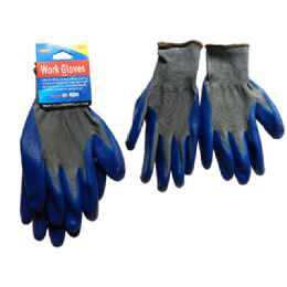 144 Bulk Working Gloves With Textured Rubber Grip Blue One Size