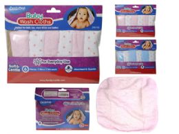 144 Bulk 6pc Baby Wash Cloths