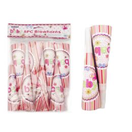 144 Bulk BlowHorn 8pcs with Baby Print