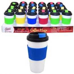 24 Bulk Coffee Mug Double Wall 16oz Solid Colors