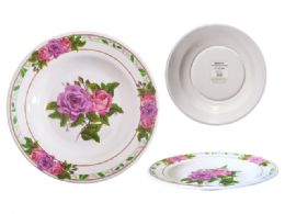 48 Bulk MELAMINE SOUP PLATE 10" ROSE