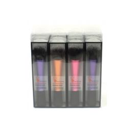 240 Bulk Aluminum Handle Cosmetic Brushes In Asst Colors In Hangable Retail Box