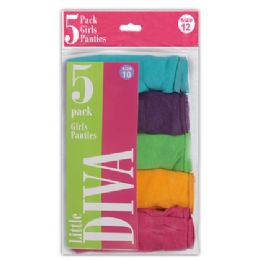 48 Bulk Girls "jus Girls" 5 Pack Briefs