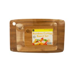 4 Bulk Bamboo Cutting Board Set