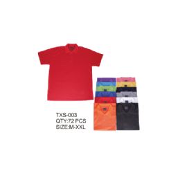 36 Bulk Men's Solid Polo Shirt
