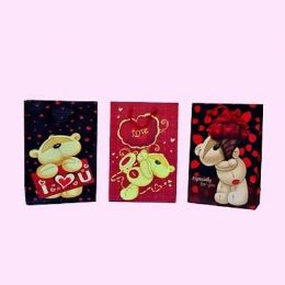 12 Bulk Valentines Gift Bag 10" X 7" X 2.75"