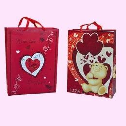 96 Bulk Valentines Gift Bag 17" X 12.5" X 4.7
