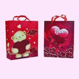 120 Bulk Valentines Gift Bag 12.6" X 10.2" X 3.9"