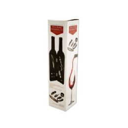 3 Bulk Wine Bottle Accessory Kit In BottlE-Shaped Case