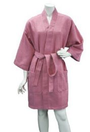 10 Bulk Women's Knee Length Waffle Kimono Bathrobe In Lilac