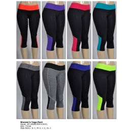 72 Bulk Women's Yoga Capri