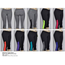 72 Bulk Womens Yoga Capri