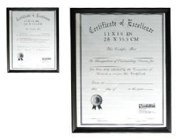 24 Bulk CERTIFICATE FRAME 11X14" Vertical