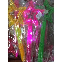 72 Bulk Light Up Flashing Star Wand