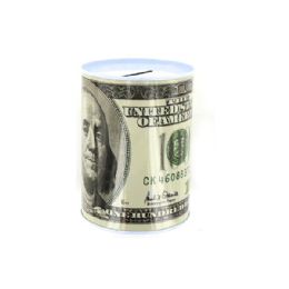 16 Bulk 100 Dollar Bill Tin Money Bank