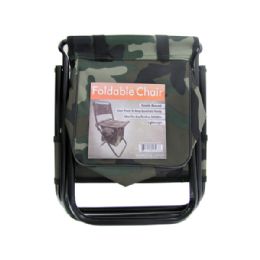 3 Bulk Camouflage Foldable Chair With Zipper Gear Pouch