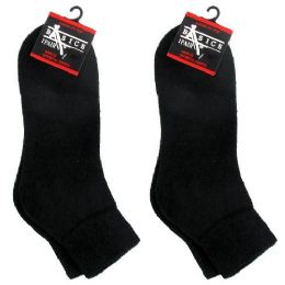 120 Bulk Diabetic Ankle Socks Black 9-11