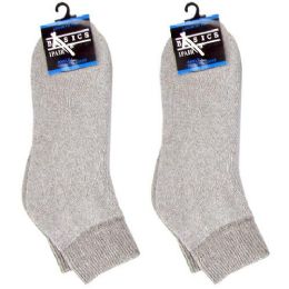 120 Bulk Diabetic Ankle Socks Gray 9-11