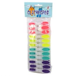 60 Bulk Plastic Clothes Pins 12ct With Grip hd