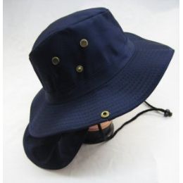 48 Bulk Men's Solid Color Bucket Hat With Drawstring